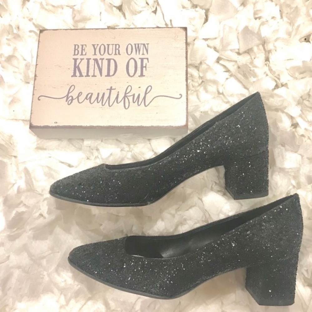 Black Sparkly Zara Heels size 6